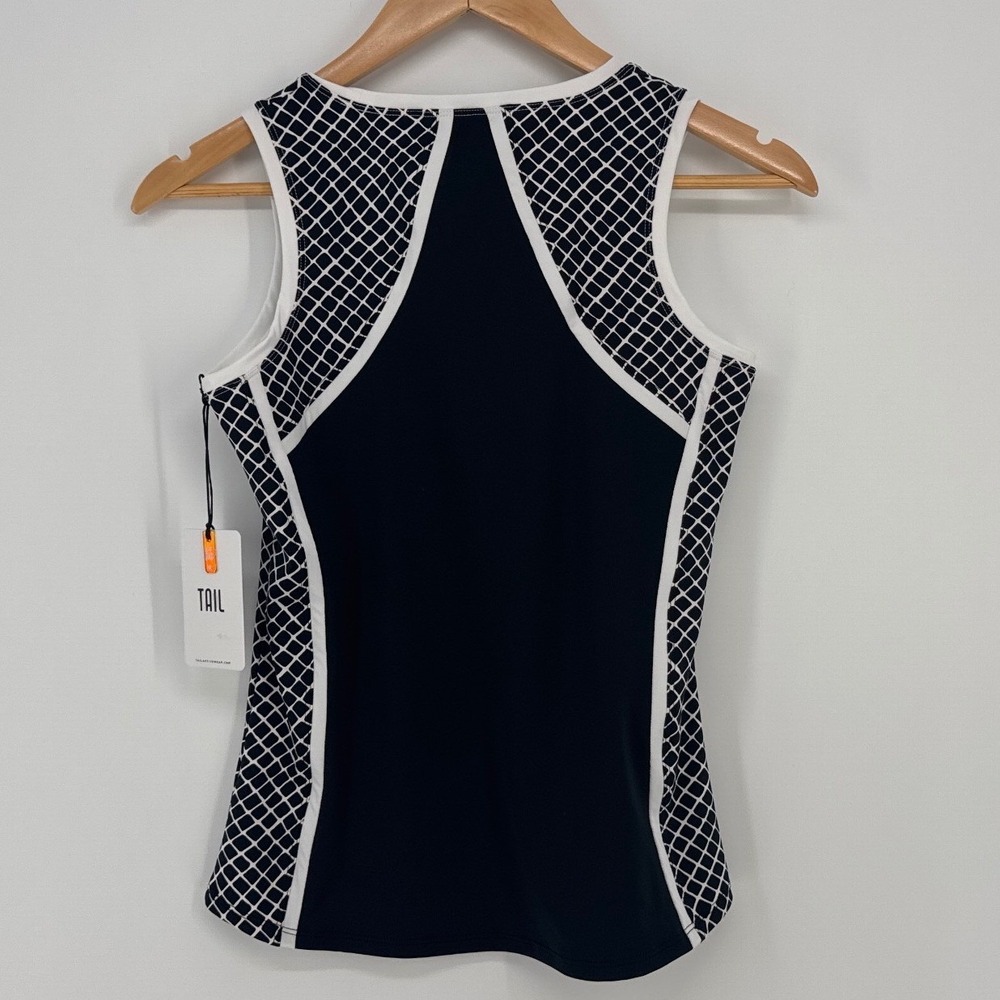 Tail Elanie Women XS Tank Top Black White Diamond Trail UPF 50 Activewear TC2795 - Picture 2 of 8